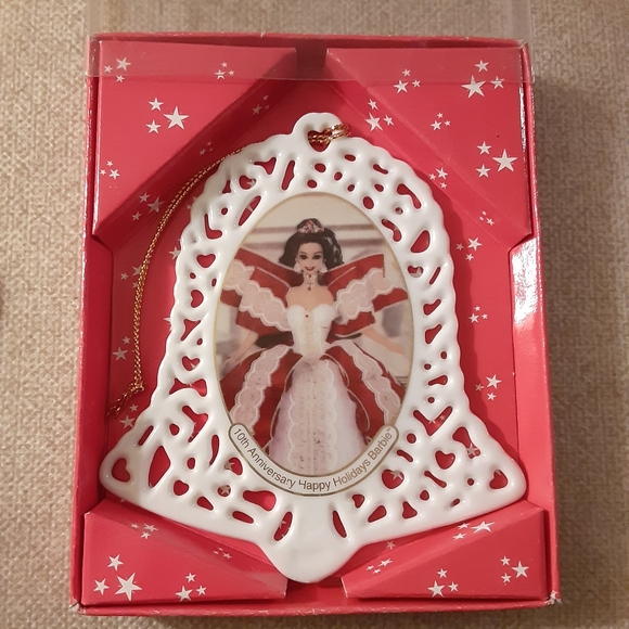 Barbie 10th Anniversary Happy Holiday Ornament. - Picture 2 of 2
